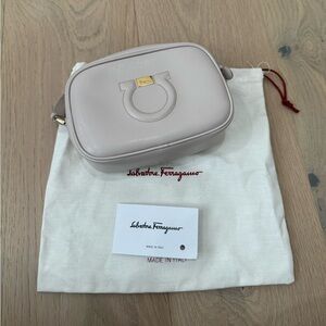 Salvatore Ferragamo Cream Crossbody Bag